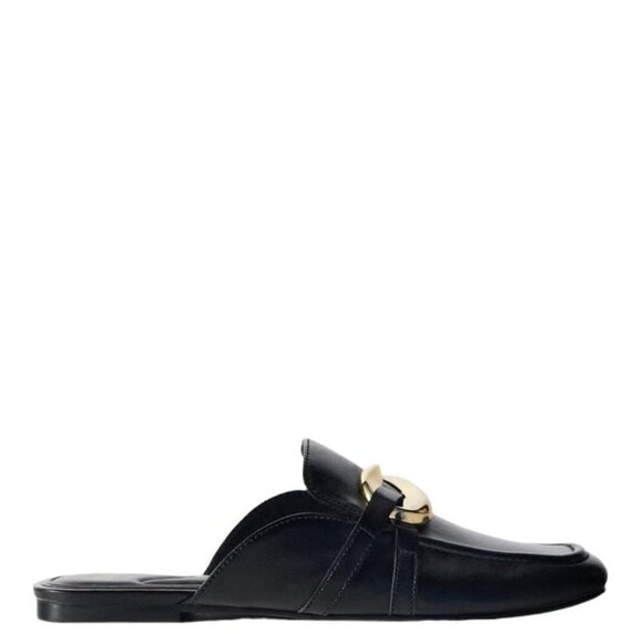 ZARA MULE LOAFERS WITH EMBELLISHED METALLIC DETAIL BLACK SIZE 7.5 | 3531/110/800 - Picture 2 of 9